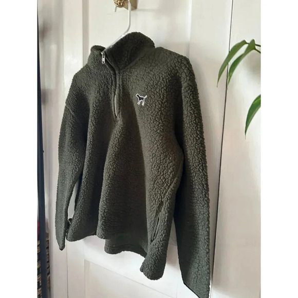 PINK Victoria’s Secret Women’s size Medium dark green sweater - Picture 2 of 8